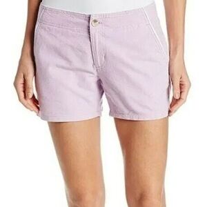 Columbia Women's Purple Shorts Size 8 Omni Shade Oxford PFG Solar Fade Iris